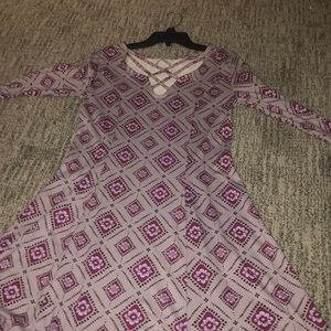 Soft long-sleeve flowy dress